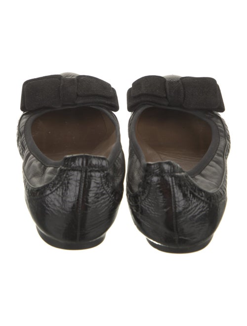 Marni Patent Leather Bow Accents Ballet Flats