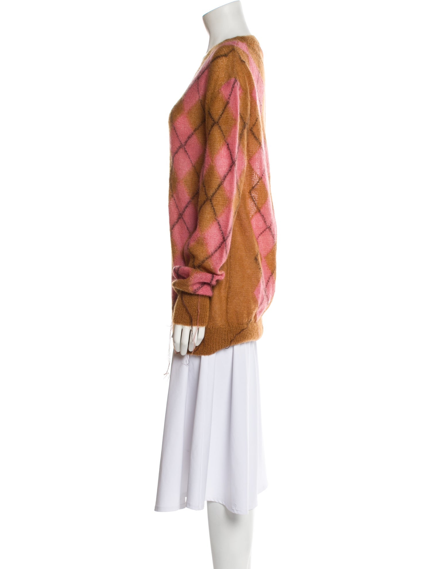 Marni Mohair Plaid Print Sweater w/ Tags