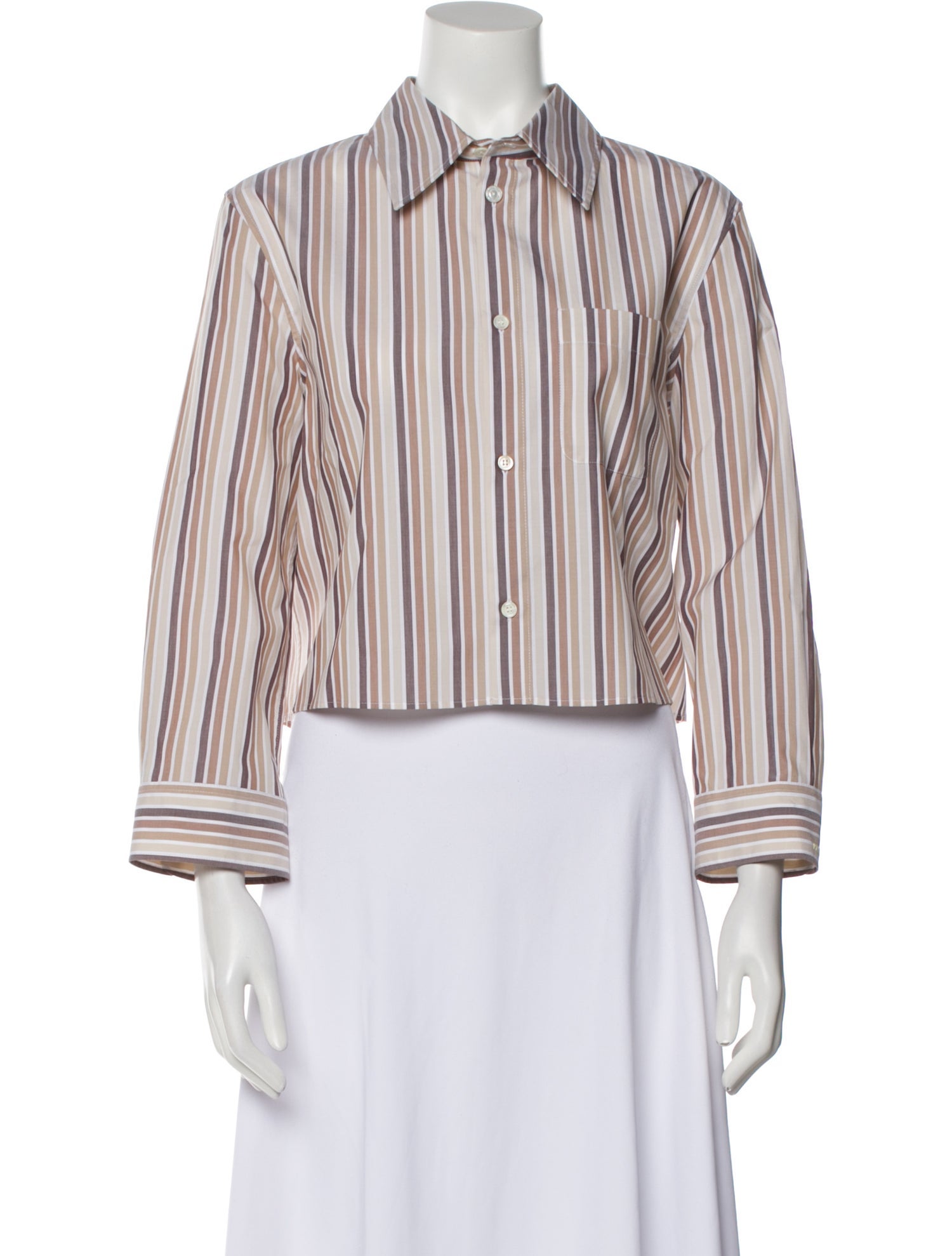 Marni Striped Long Sleeve Button-Up Top w/ Tags