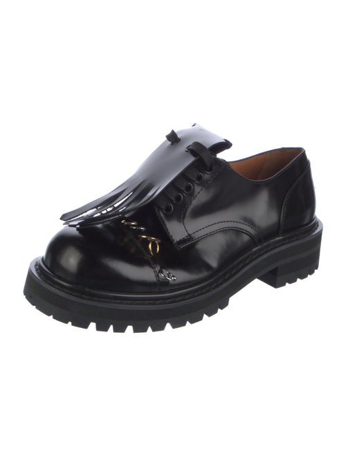 Marni Leather Chain-Link Accents Oxfords