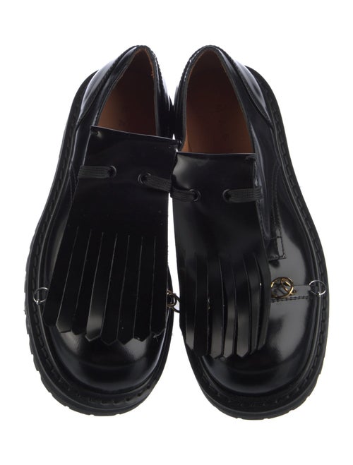 Marni Leather Chain-Link Accents Oxfords