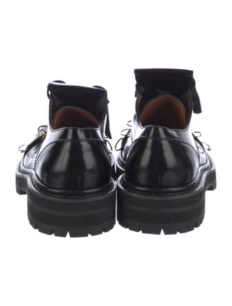 Marni Leather Chain-Link Accents Oxfords