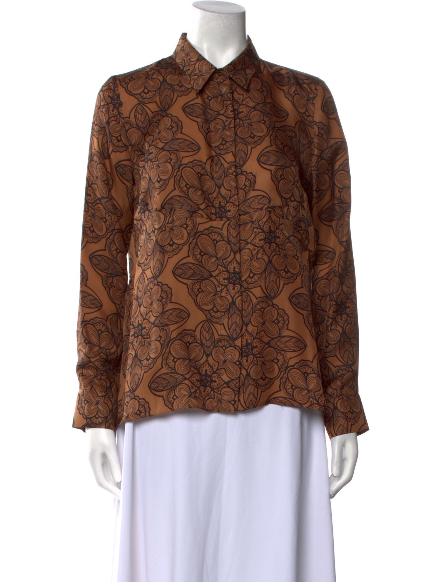 Marni Silk Printed Button-Up Top