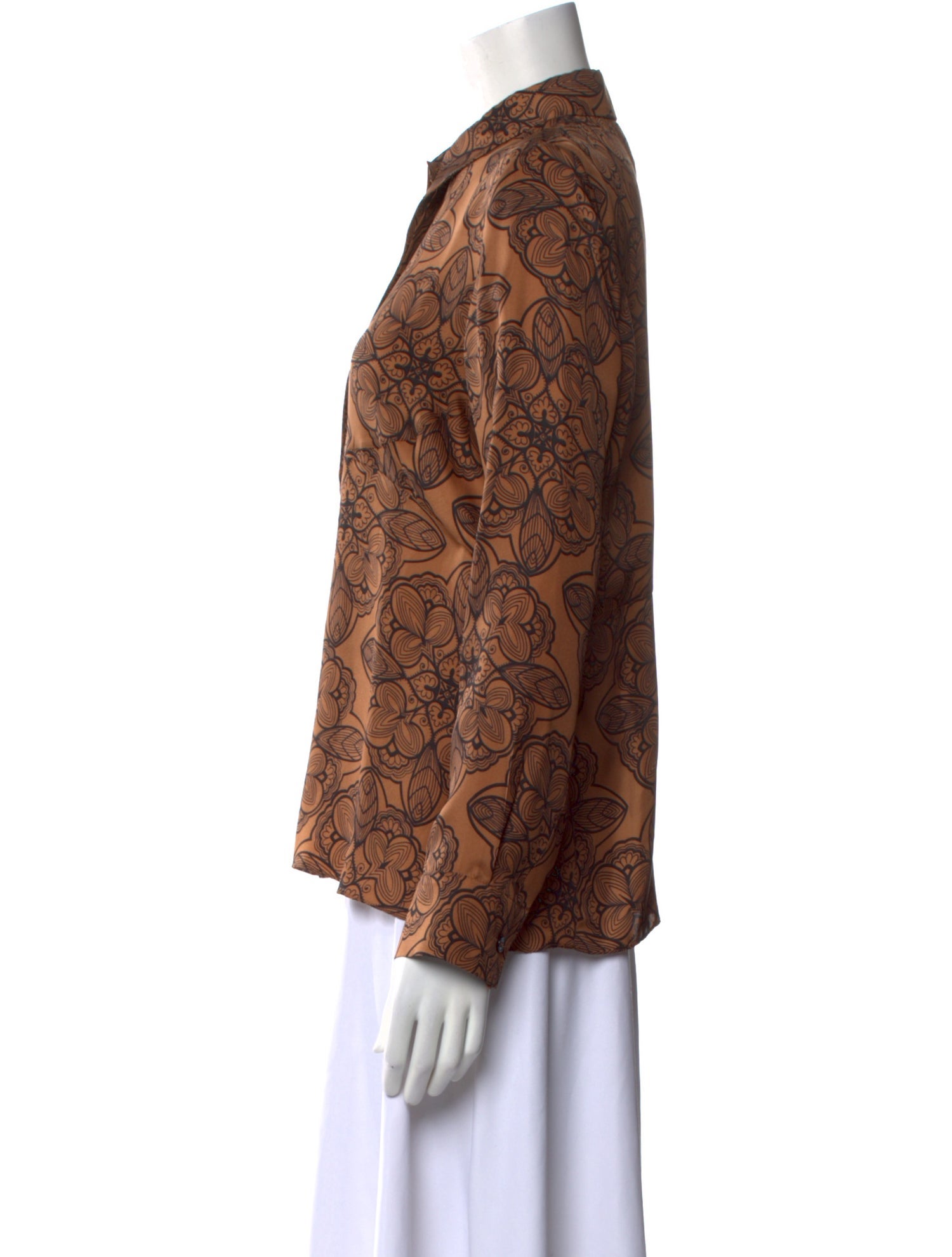 Marni Silk Printed Button-Up Top