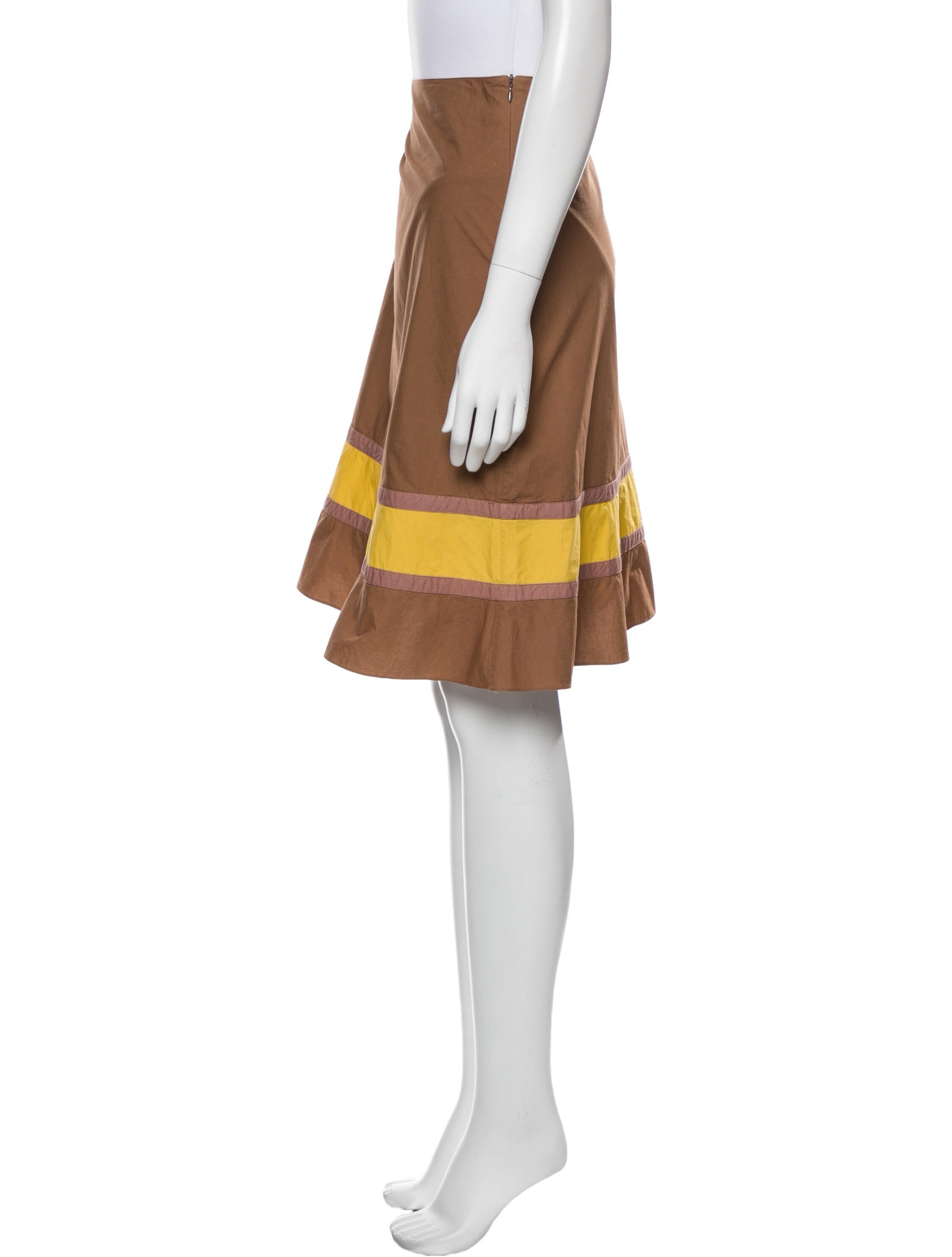 Marni Colorblock Pattern Knee-Length Skirt