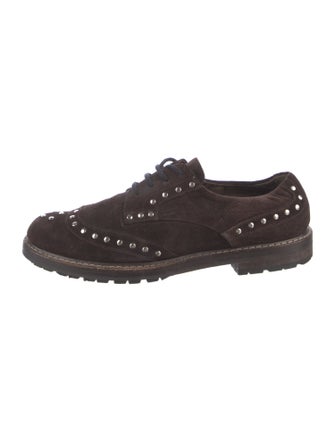 Marni Suede Studded Accents Oxfords