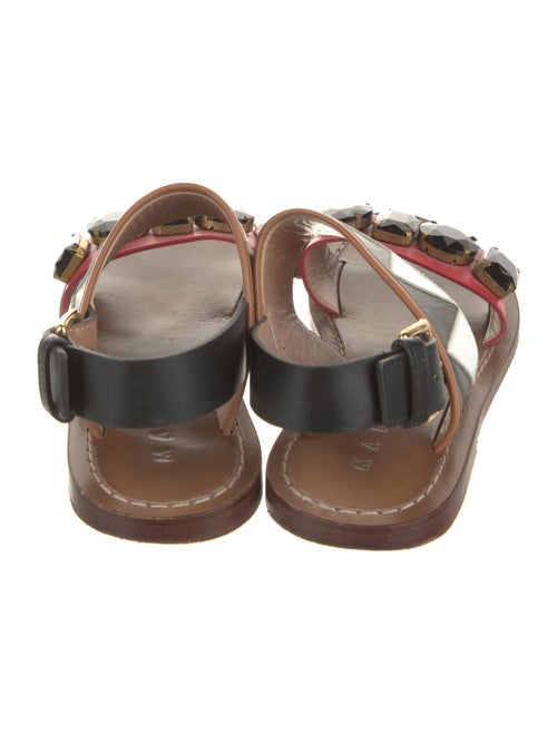Marni Leather Printed Slingback Sandals