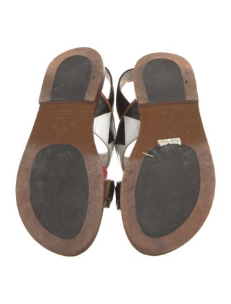 Marni Leather Printed Slingback Sandals