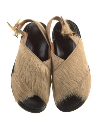 Marni Ponyhair Slingback Flats