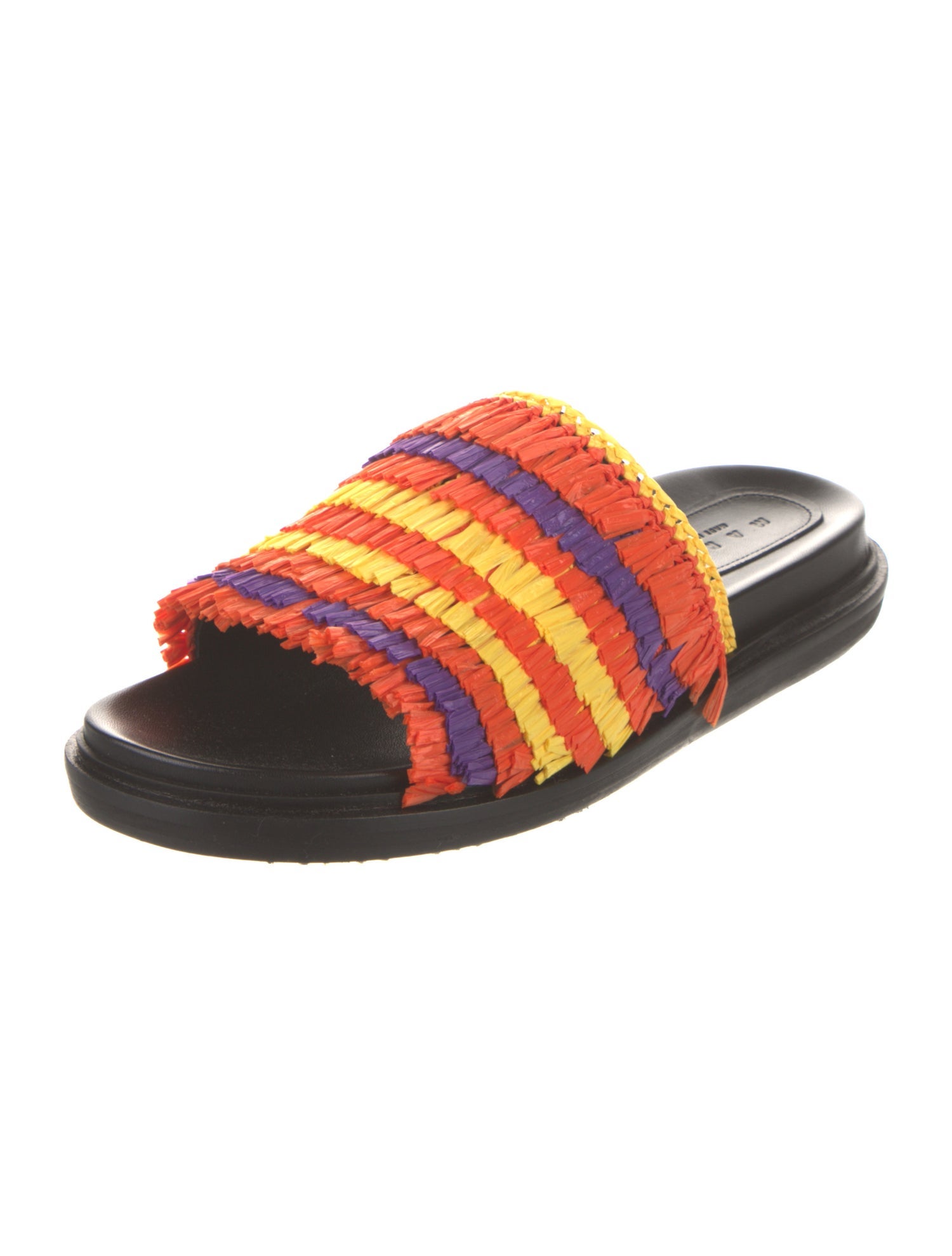 Marni Straw Printed Slides