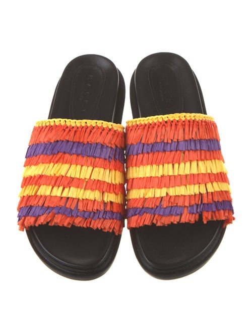 Marni Straw Printed Slides