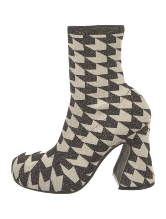 Marni Printed Glitter Accents Sock Boots