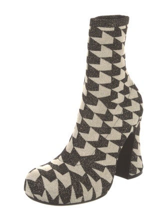 Marni Printed Glitter Accents Sock Boots