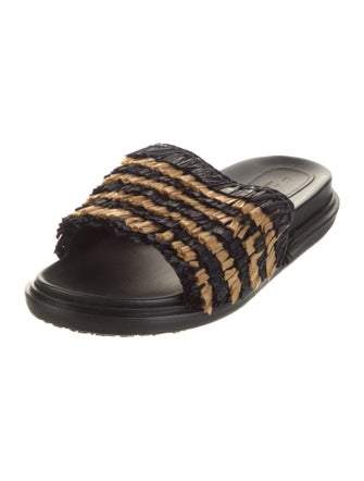 Marni Straw Printed Slides
