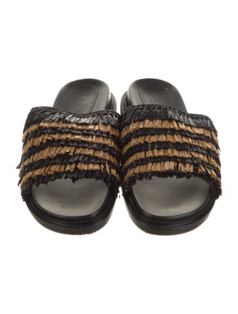 Marni Straw Printed Slides