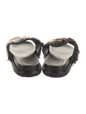 Marni Straw Printed Slides