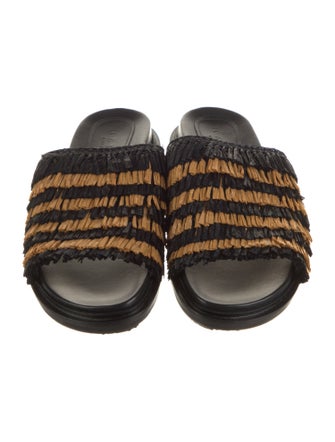 Marni Straw Printed Slides