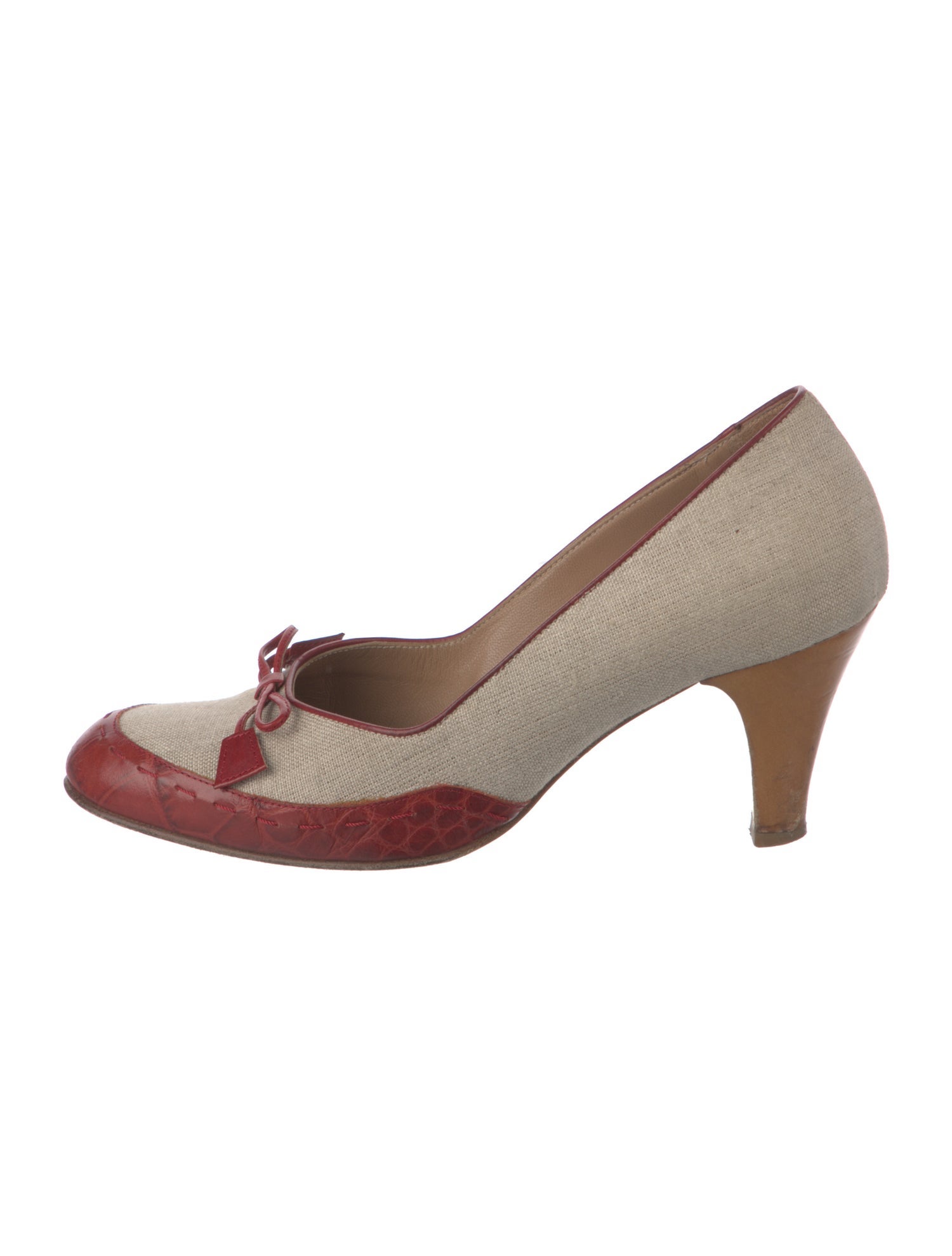 Marni Canvas Colorblock Pattern Pumps