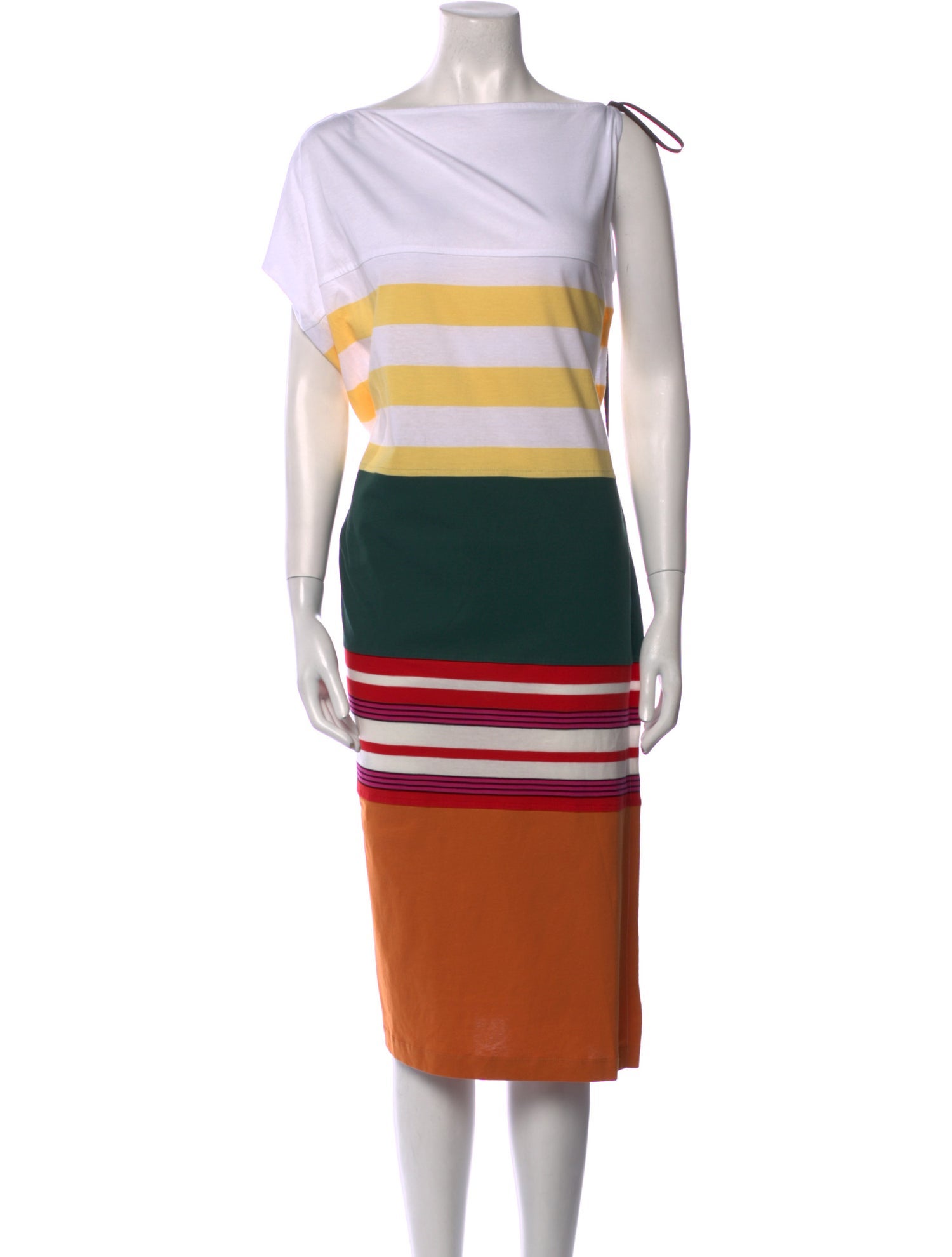 Marni Striped Midi Length Dress