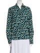Marni Printed Long Sleeve Button-Up Top