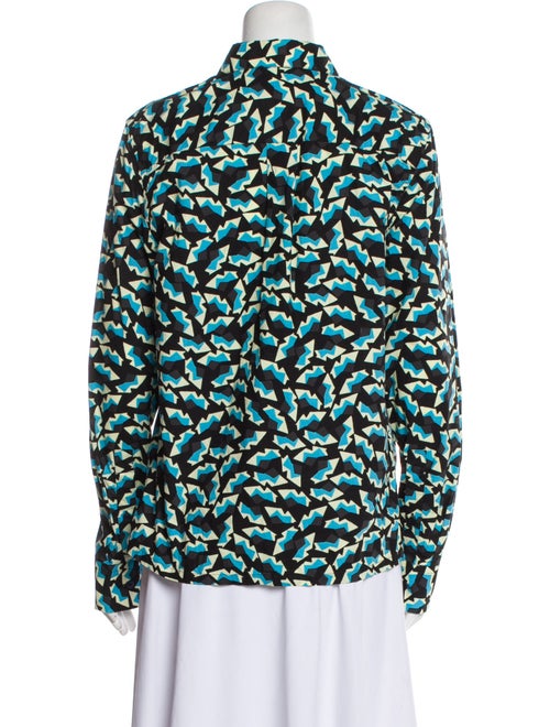 Marni Printed Long Sleeve Button-Up Top