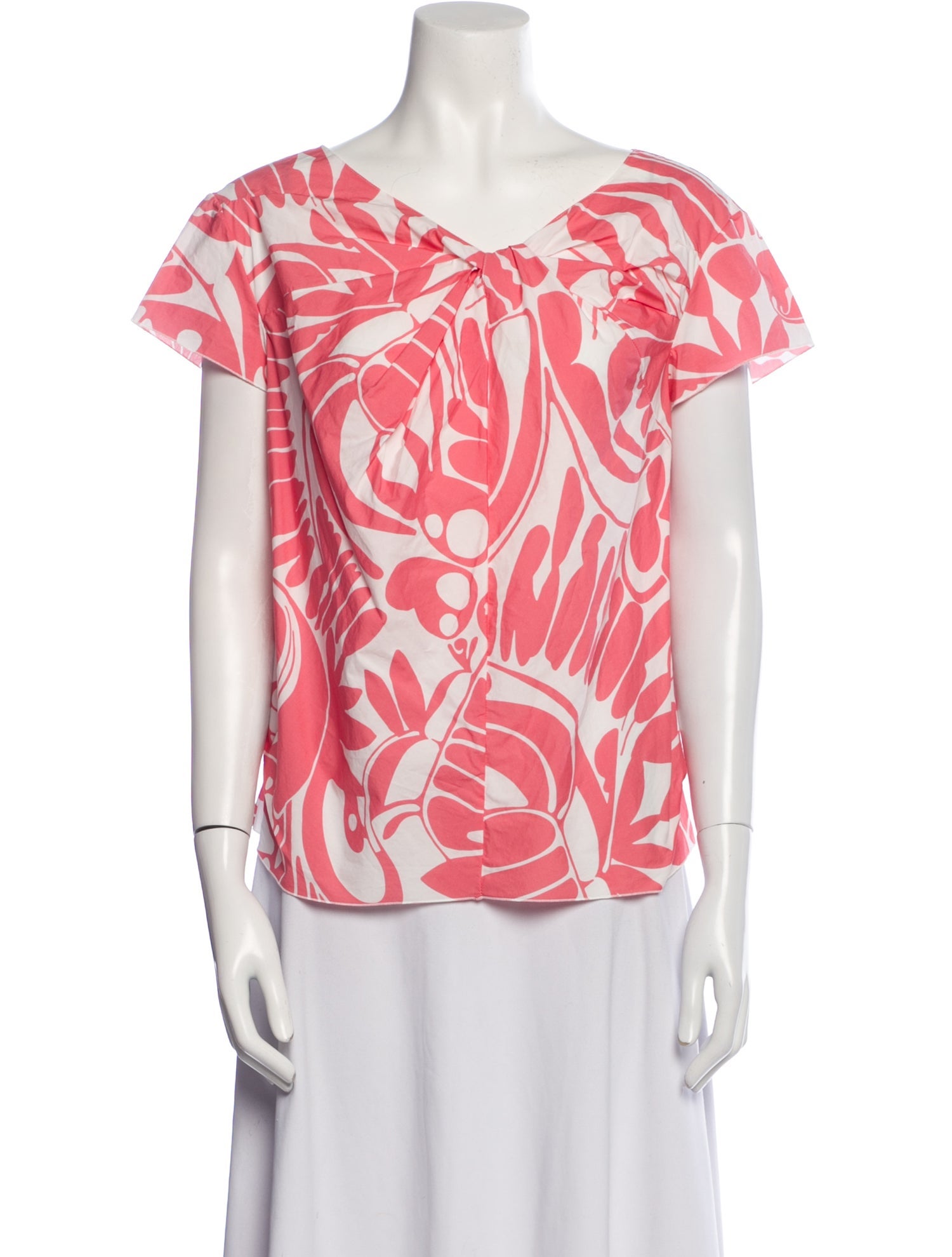 Marni Printed V-Neck Blouse