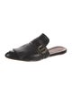 Marni Leather Fringe Trim Accent Mules