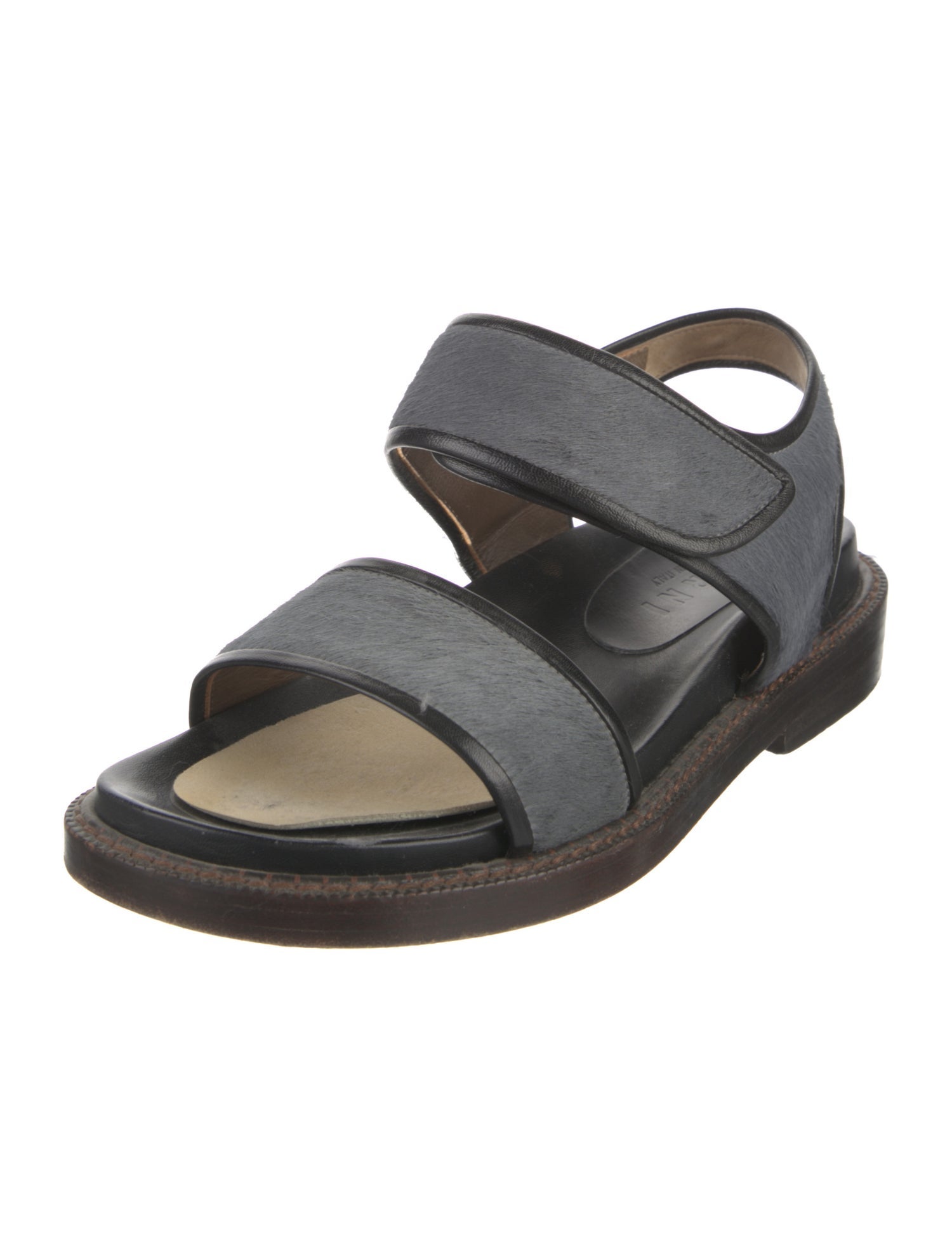 Marni Ponyhair Bow Accents Slingback Sandals