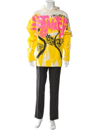 Marni Graphic Print Mock Neck Hoodie