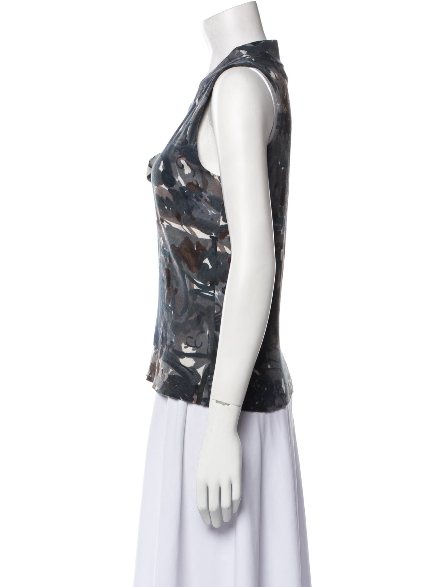 Marni Printed V-Neck Top