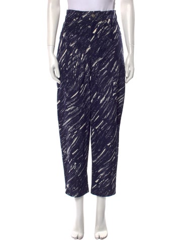 Marni Pants Tie-Dye Print Straight Leg XS
