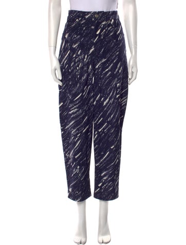 Marni Pants Tie-Dye Print Straight Leg XS
