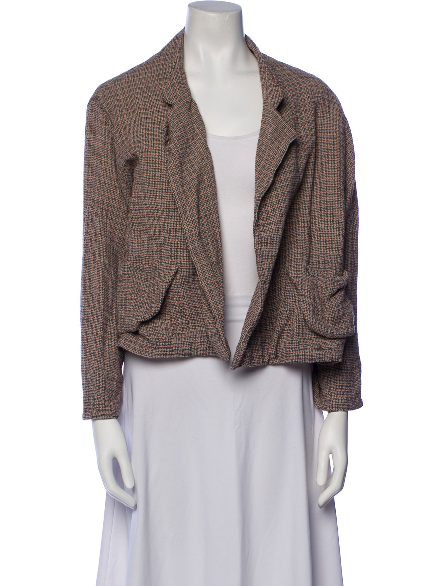 Marni Wool Tweed Pattern Blazer