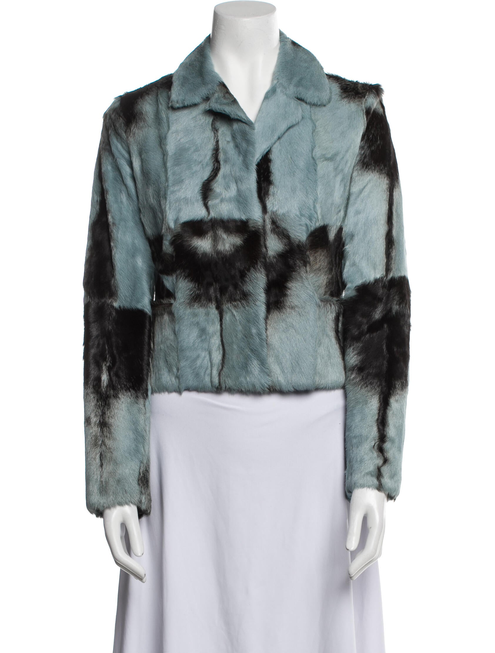 Marni Goat Fur Patterned Fur Jacket