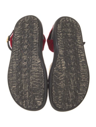 Marni Leather Colorblock Pattern Slingback Sandals