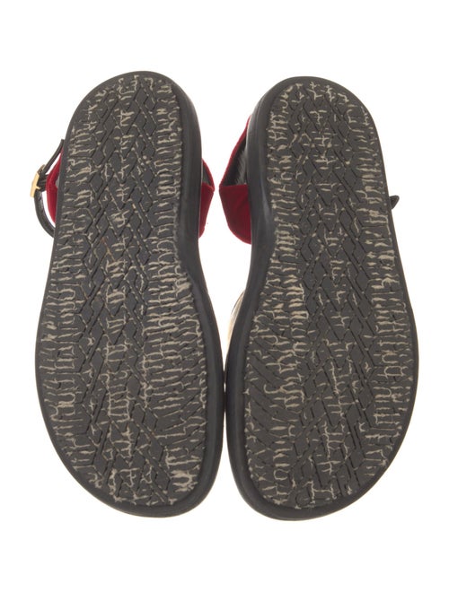 Marni Leather Colorblock Pattern Slingback Sandals