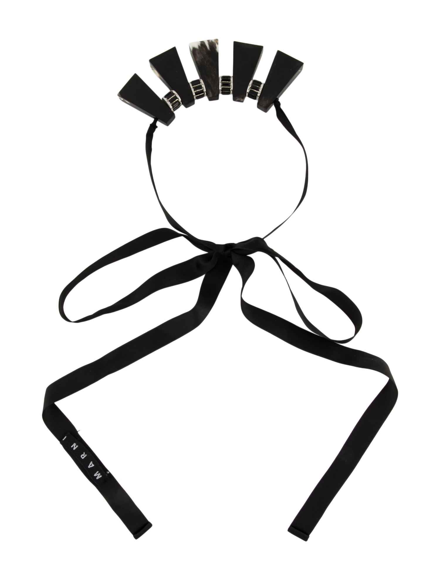 Marni Horn & Crystal Collar Necklace