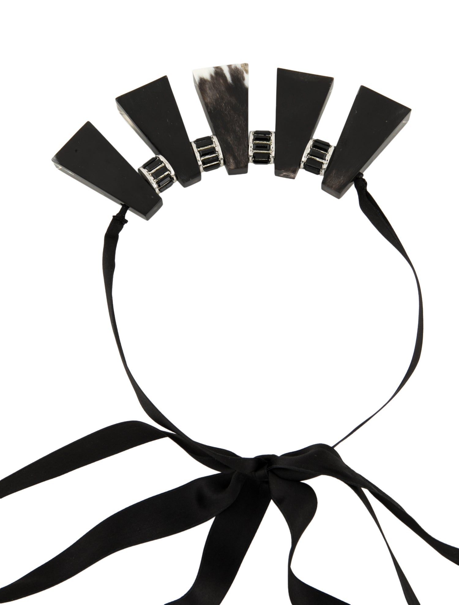 Marni Horn & Crystal Collar Necklace