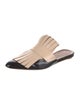 Marni Leather Fringe Trim Accent Mules