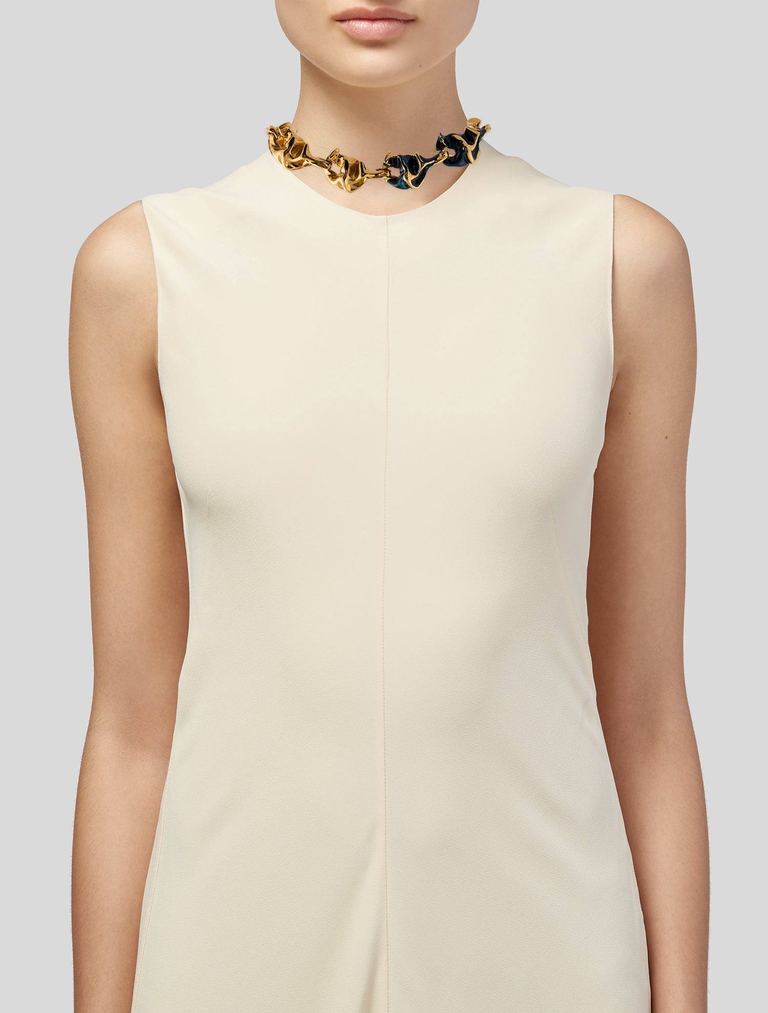 Marni Enamel Lily Chunky Collar Necklace