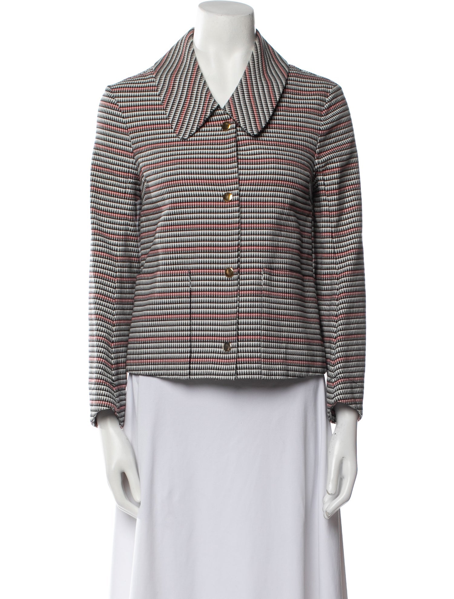 Marni Houndstooth Print Biker Jacket