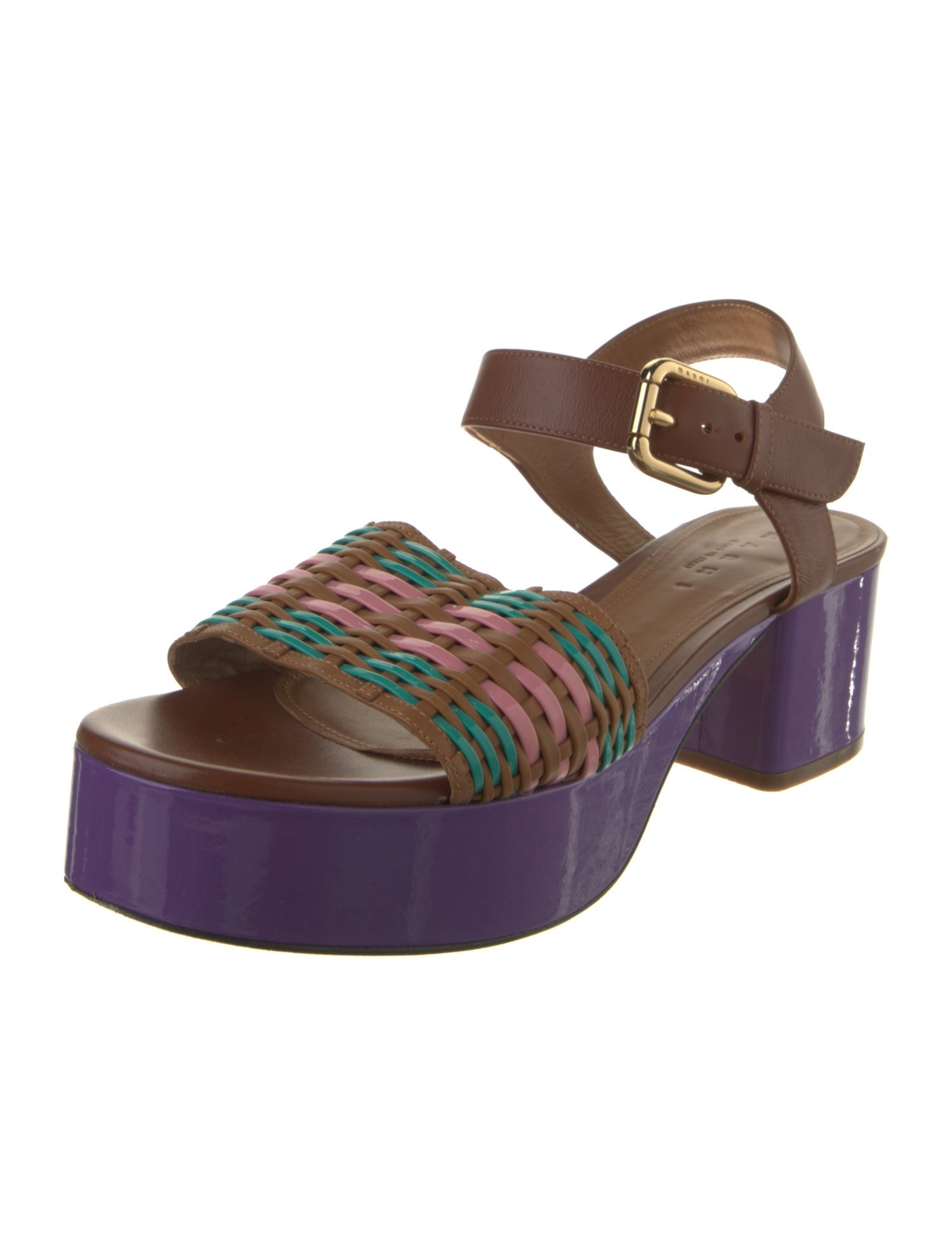 Marni Leather Printed Sandals