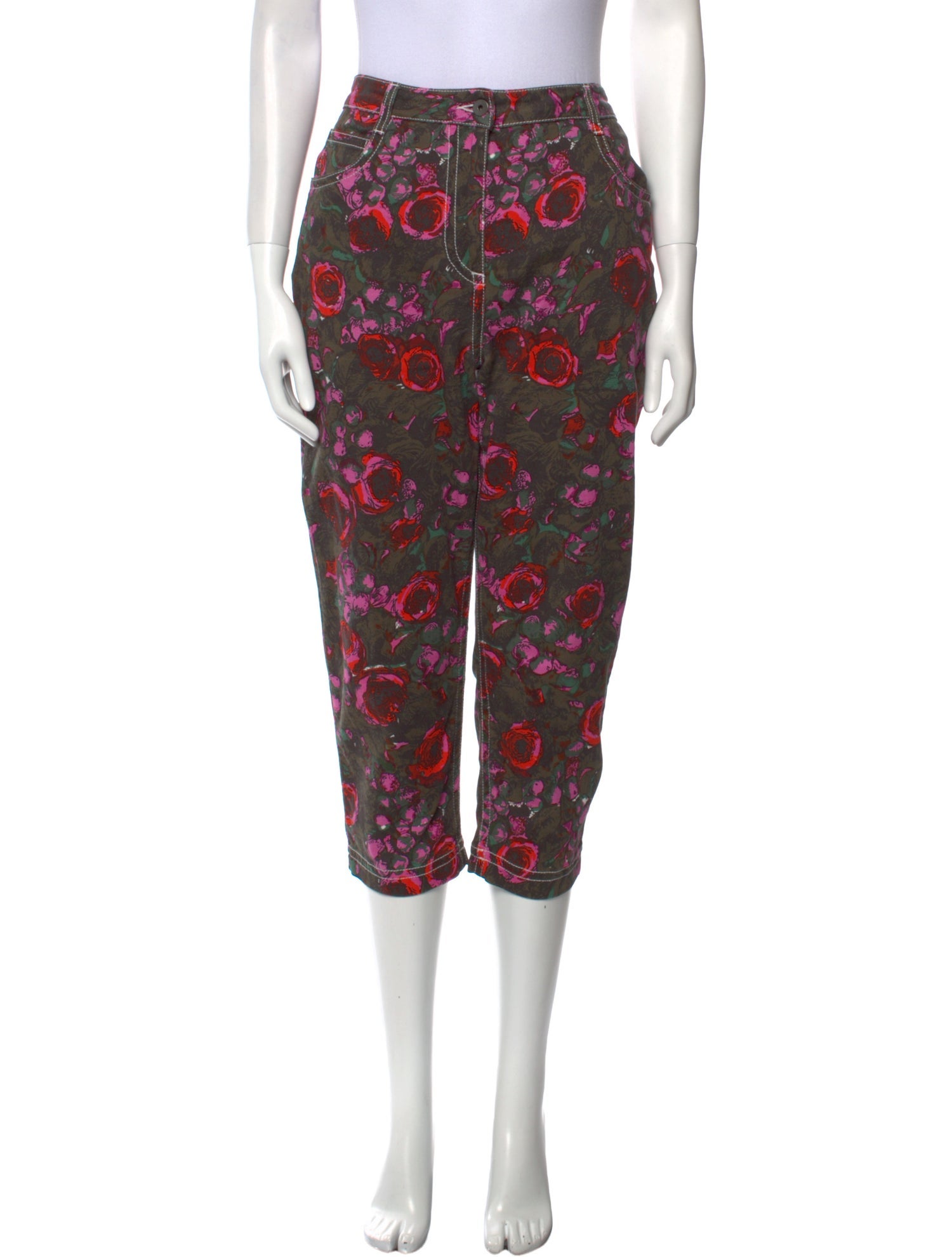 Marni Floral Print Straight Leg Pants