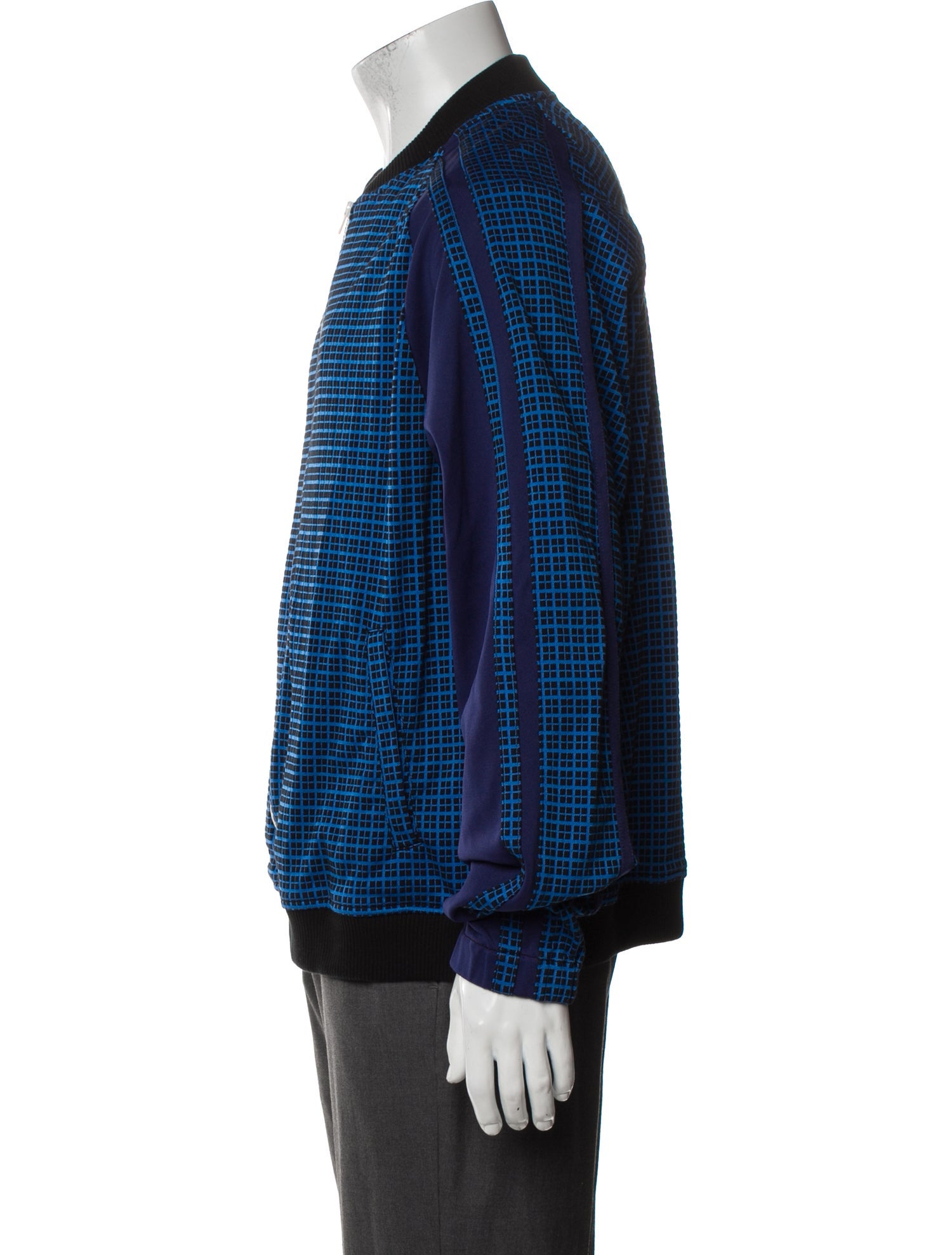 Marni Plaid Print Mock Neck Cardigan