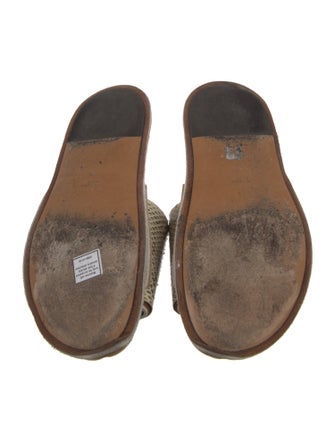 Marni Embossed Leather Animal Print Slides