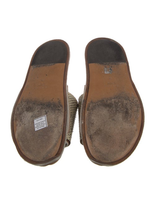 Marni Embossed Leather Animal Print Slides