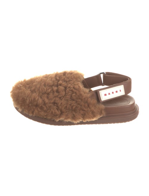 Marni Shearling Slingback Flats