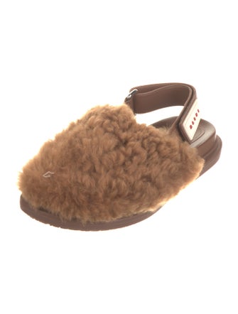 Marni Shearling Slingback Flats