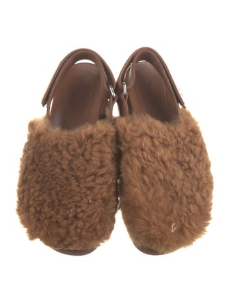 Marni Shearling Slingback Flats