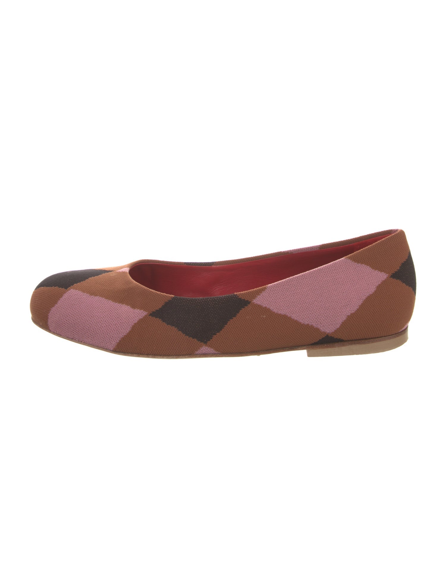 Marni Plaid Print Flats